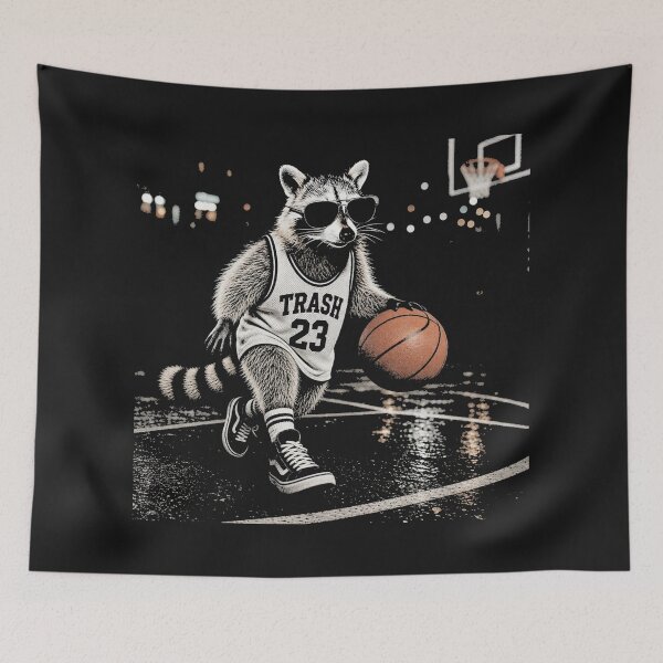 Item preview, Raccoon Dribbling Basketball Athletic Attire 23 designed and sold by Tsugraf Designs.