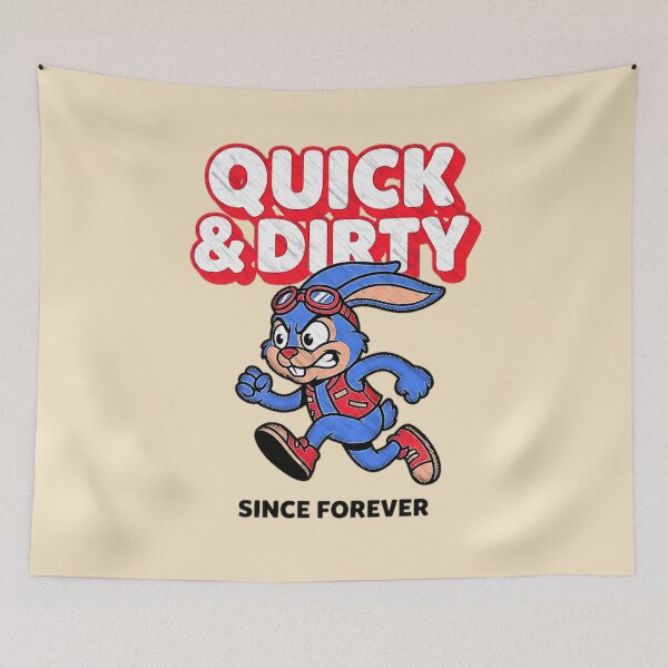 Item preview, Quick And Dirty Since Forever Rabbit Goggles Graphic  — Funny Attitude Humor Streetwear  designed and sold by SkTee2k.