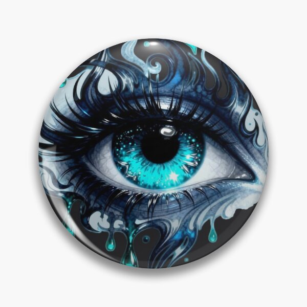 Item preview, Mystical Dripping Ink Teal Eye designed and sold by TheUnveiledEye.