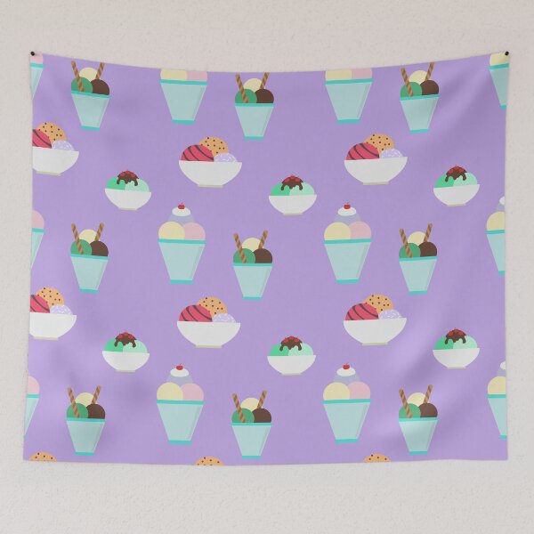 Item preview, Cute Ice Cream Cups and Sundae Bowls Pattern designed and sold by Nikola Dio.