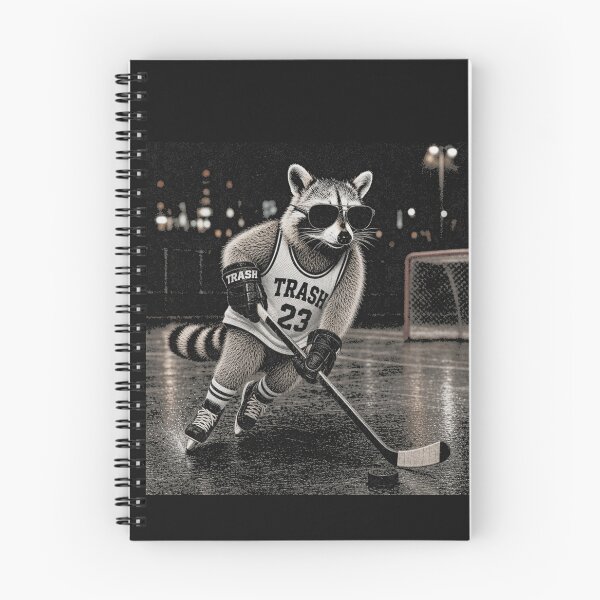 Item preview, Masked Raccoon Ice Hockey Rink Athlete designed and sold by Tsugraf Designs.
