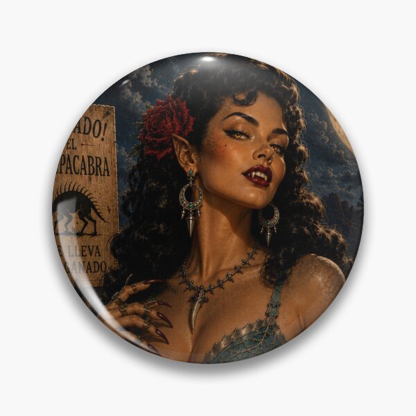 Item preview, Chupacabra Queen Vintage Pin Up Art Print | El Chupacabra Cryptid Girl Gothic Desert Fantasy designed and sold by MissSaylor.