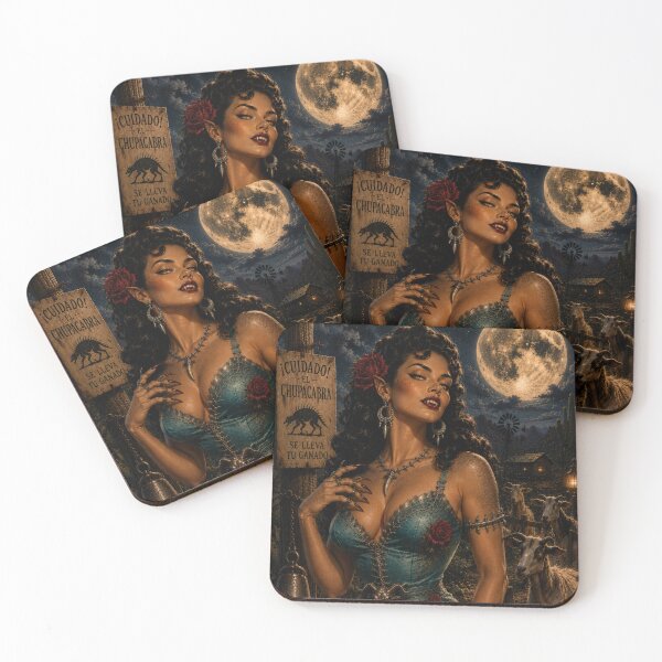 Item preview, Chupacabra Queen Vintage Pin Up Art Print | El Chupacabra Cryptid Girl Gothic Desert Fantasy designed and sold by MissSaylor.