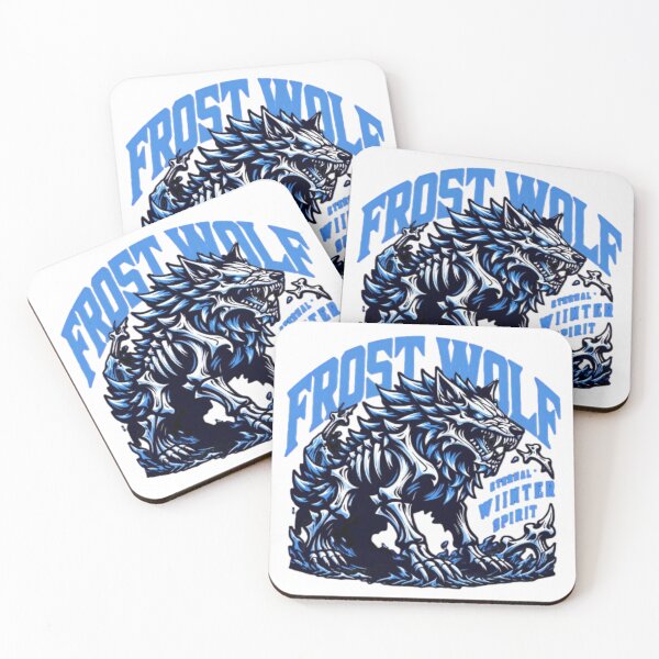 Item preview, Frost Wolf Winter Spirit – Tribal Ice Wolf Fantasy Design designed and sold by Flipnship.