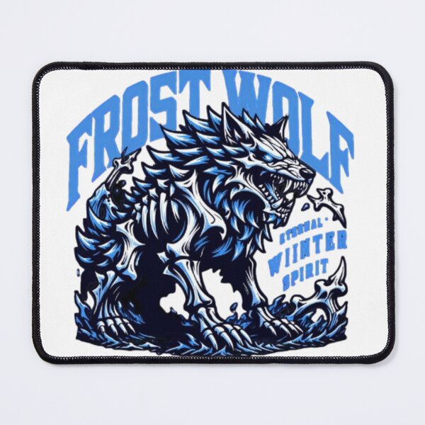 Item preview, Frost Wolf Winter Spirit – Tribal Ice Wolf Fantasy Design designed and sold by Flipnship.