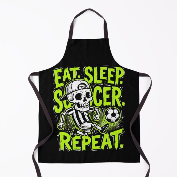 Item preview, Eat Sleep Soccer Repeat Funny Skeleton Shirt designed and sold by TeNovaStudio ⭐⭐⭐⭐⭐.