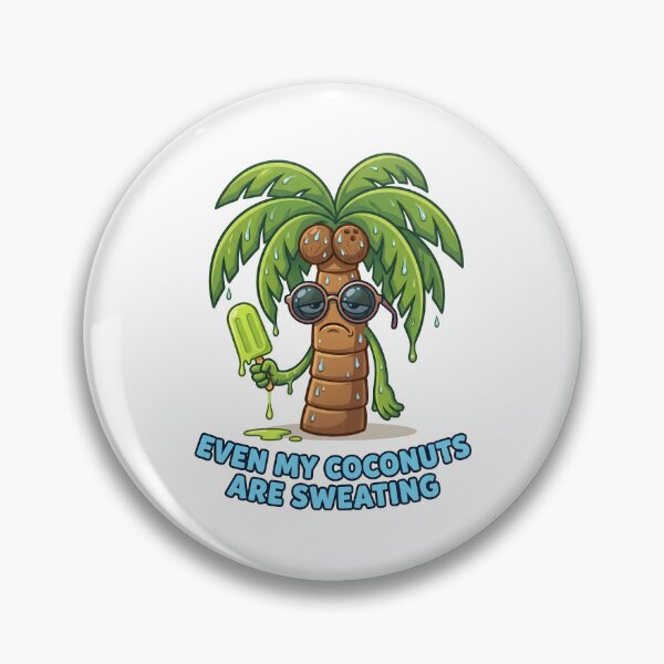Item preview, A palm tree with coconuts on hot days. designed and sold by MyHappyArtShop.