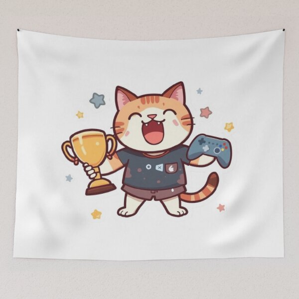 Item preview, Victory Cat Gaming Sticker designed and sold by Stylestickers55.