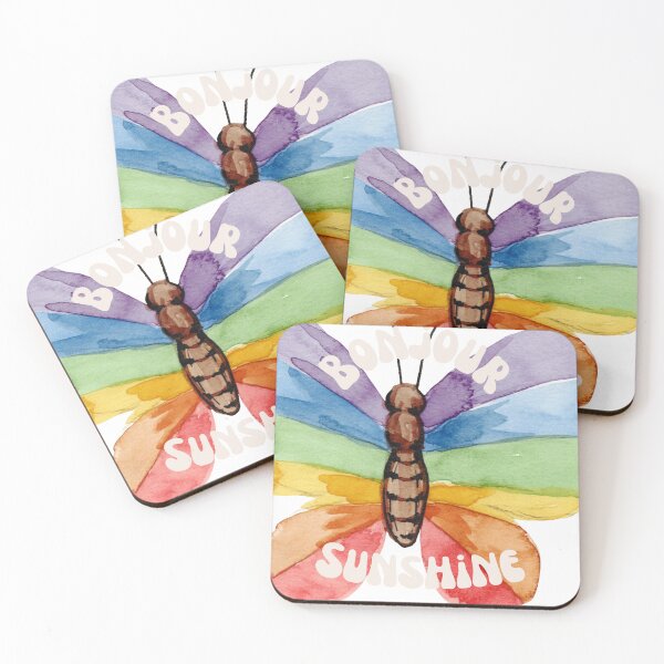 Item preview, Bonjour Sunshine Butterfly Watercolor designed and sold by fPwLStudio.