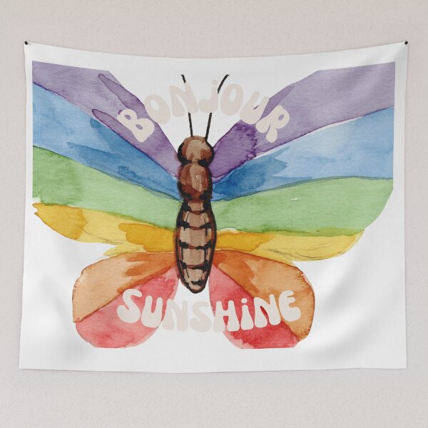 Item preview, Bonjour Sunshine Butterfly Watercolor designed and sold by fPwLStudio.