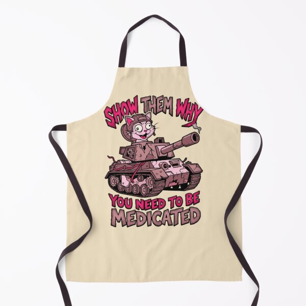 Item preview, Show Them Why You Need To Be Medicated Cat Tank Graphic — Funny Dark Humor Unhinged Attitude designed and sold by SkTee2k.