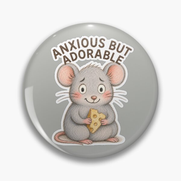 Item preview, Anxious but Adorable Mouse designed and sold by ChirpInc.
