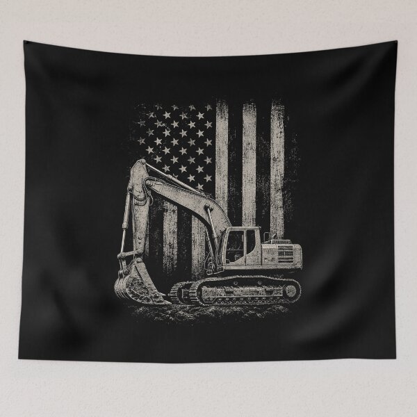 Item preview, Heavy Equipment Operator Excavator US Independence Day designed and sold by OlakunleOloroz.