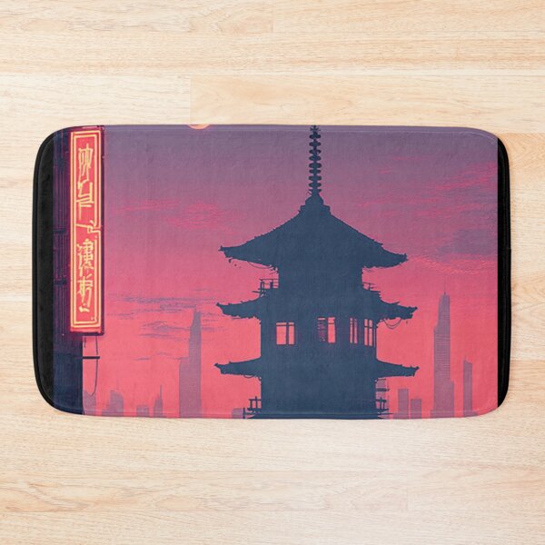 Item preview, Tokyo Pagoda Neon Synthwave Aesthetic designed and sold by Late Theory.