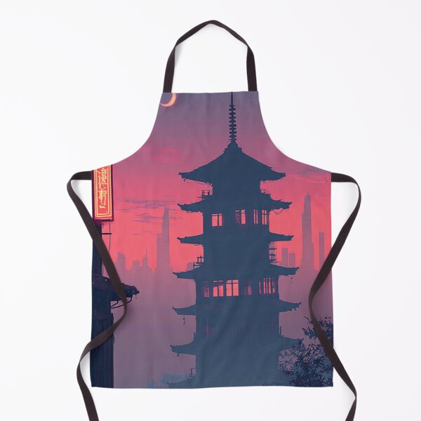 Item preview, Tokyo Pagoda Neon Synthwave Aesthetic designed and sold by Late Theory.