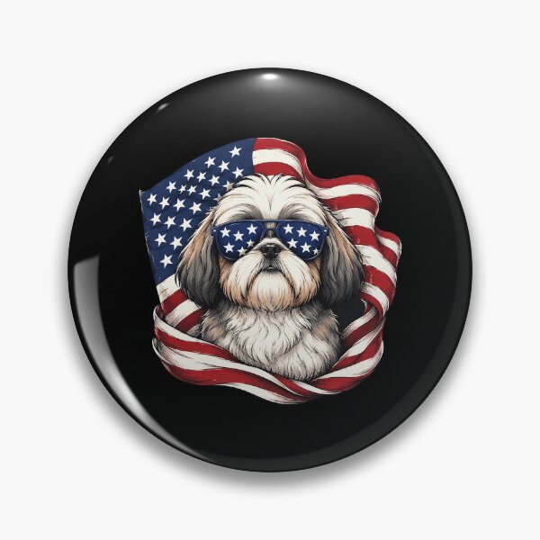 Item preview, Lovely Lhasa Apso Dog USA Flag Sunglasses Patriotic American designed and sold by OlakunleOloroz.