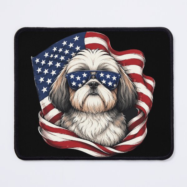 Item preview, Lovely Lhasa Apso Dog USA Flag Sunglasses Patriotic American designed and sold by OlakunleOloroz.