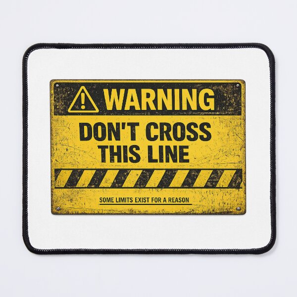 Item preview, SIGNS - Don't cross this line designed and sold by MetusArt.