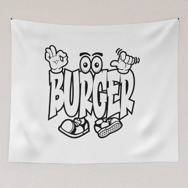 Item preview, Burger - FOOD  Graffitti Character Bold Retro designed and sold by NFTWords.