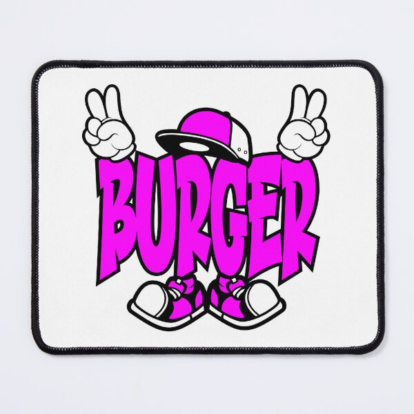 Item preview, Burger - FOOD Lettering Comic Words funny designed and sold by NFTWords.