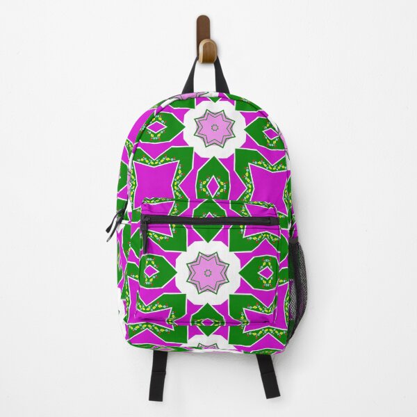 Item preview, Magenta and Green Geometric Star Mandala Pattern designed and sold by Tinsleybluebell.