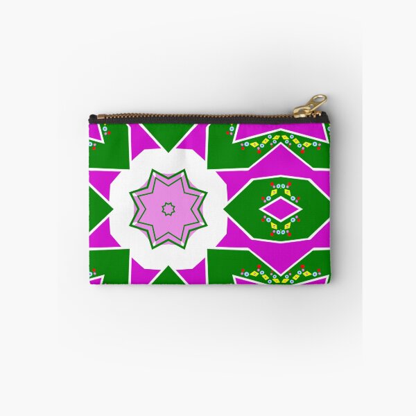 Item preview, Magenta and Green Geometric Star Mandala Pattern designed and sold by Tinsleybluebell.
