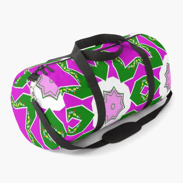 Item preview, Magenta and Green Geometric Star Mandala Pattern designed and sold by Tinsleybluebell.