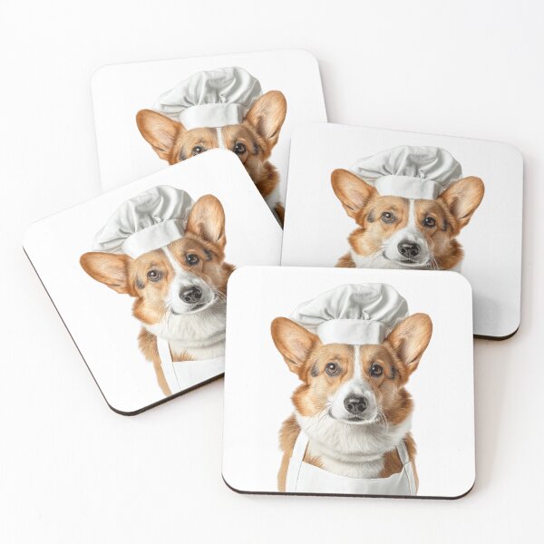 Item preview, Funny Pembroke Welsh Corgi Dog Chef Realistic Animal Cooking Humor Art designed and sold by LazyOwlStore.