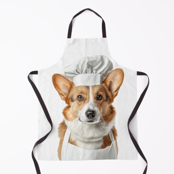 Item preview, Funny Pembroke Welsh Corgi Dog Chef Realistic Animal Cooking Humor Art designed and sold by LazyOwlStore.