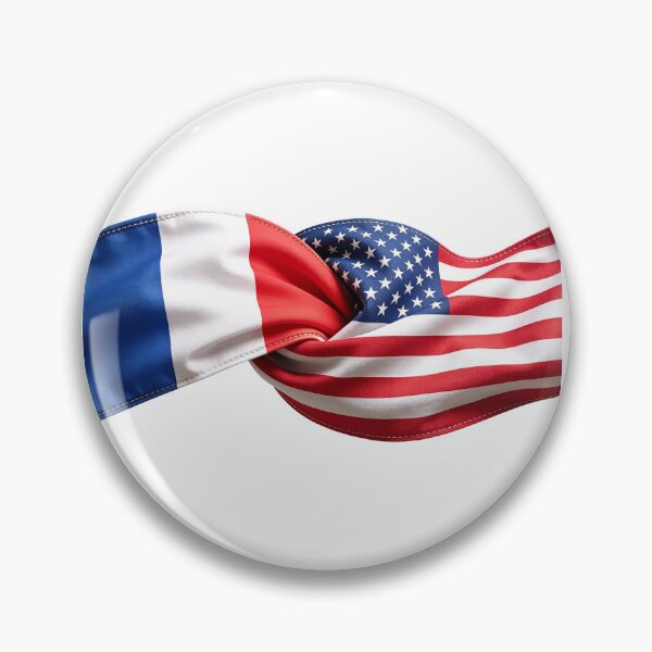 Item preview, France and USA Flags Entwined designed and sold by TirConnaill.