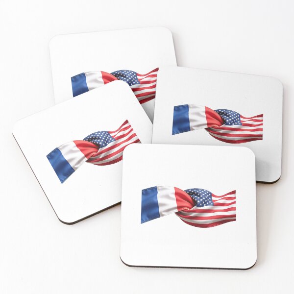 Item preview, France and USA Flags Entwined designed and sold by TirConnaill.