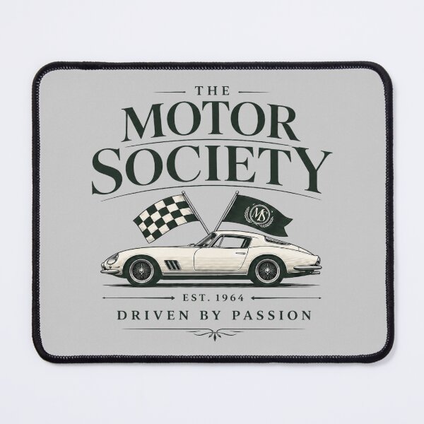 Item preview, Vintage Classic Car Racing Club Logo | European Motorsport Heritage | Luxury Grand Touring Sports Car | Gentleman Driver Retro Auto Design designed and sold by Ivory Code.