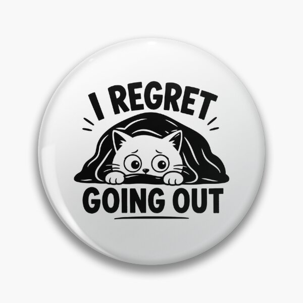 Item preview, I Regret Going Out - Funny Introverted Cat Hiding Undercover designed and sold by SociallyDeadClub.