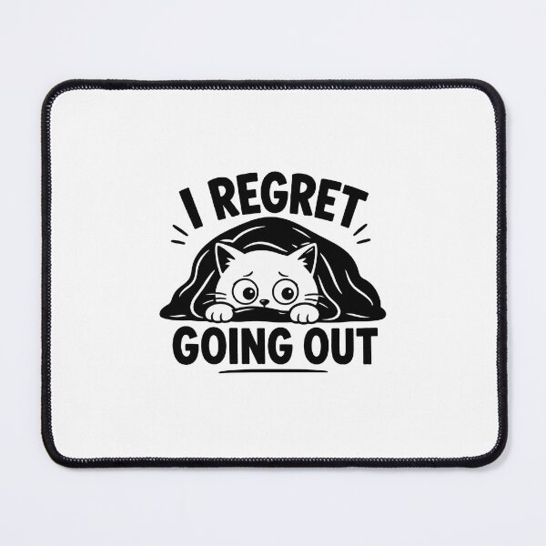 Item preview, I Regret Going Out - Funny Introverted Cat Hiding Undercover designed and sold by SociallyDeadClub.