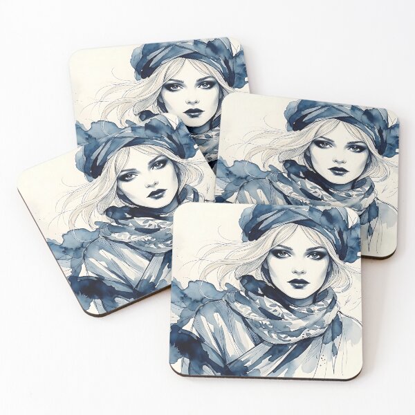 Item preview, Ethereal Fashion Sketch: Watercolor Portrait designed and sold by ToxicInkArt.