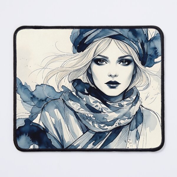Item preview, Ethereal Fashion Sketch: Watercolor Portrait designed and sold by ToxicInkArt.