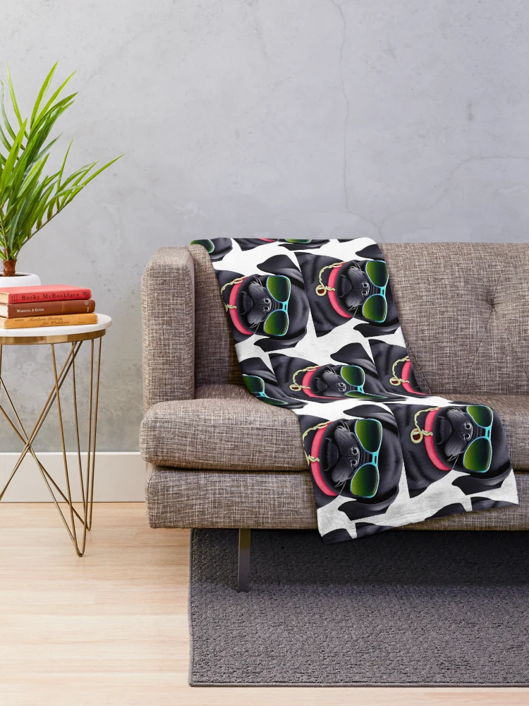 Thumbnail 2 of 6, Throw Blanket, Neon Sunset Motorcycle Rider designed and sold by RaresS.