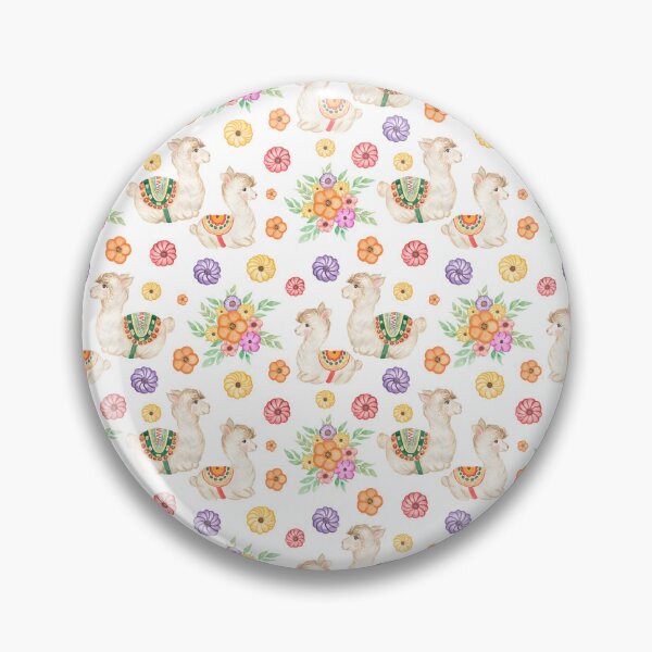 Item preview, Lovely llamas and flowers in Prink Frame designed and sold by TeeGeeTees.