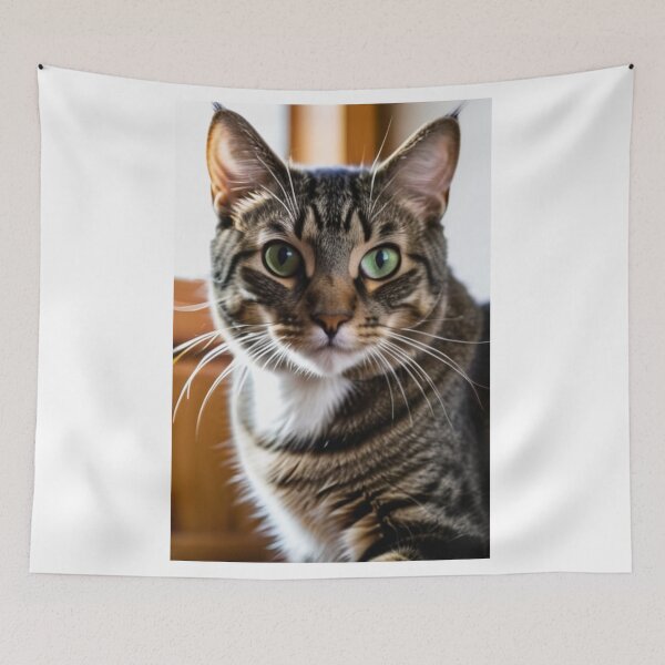 Item preview, Animals - Tabby Cat with Emerald Eyes, Expressive Feline Portrait designed and sold by DoodyPets.