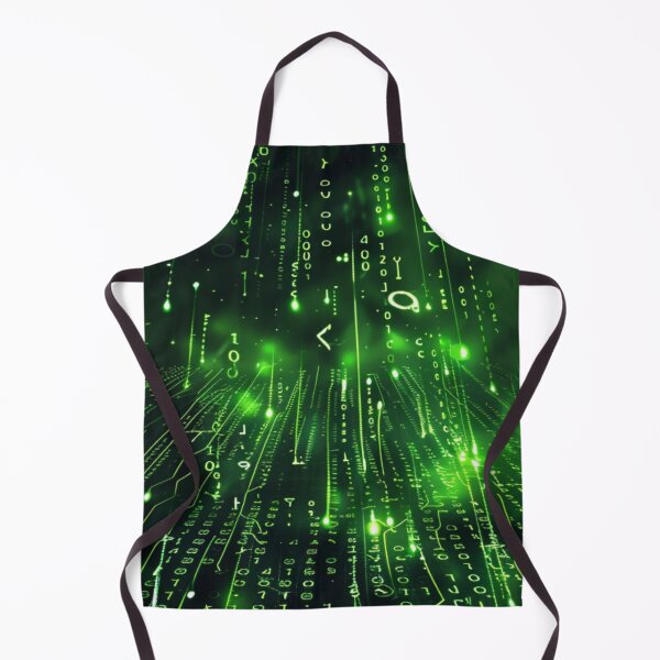 Item preview, Matrix Code Rain Perspective Digital Floor Desk Mat designed and sold by VectorForge.