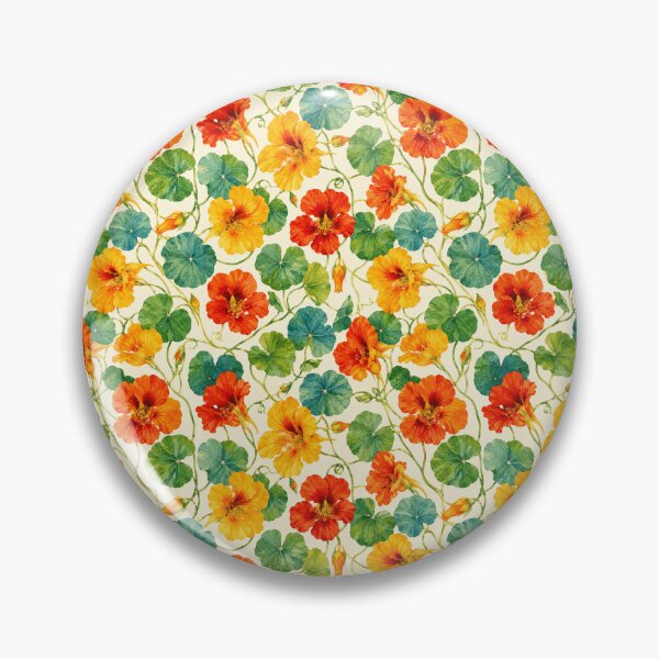 Item preview, Nasturtium Vine Watercolor Climbing Seamless Pattern designed and sold by Inkworksbyshery.