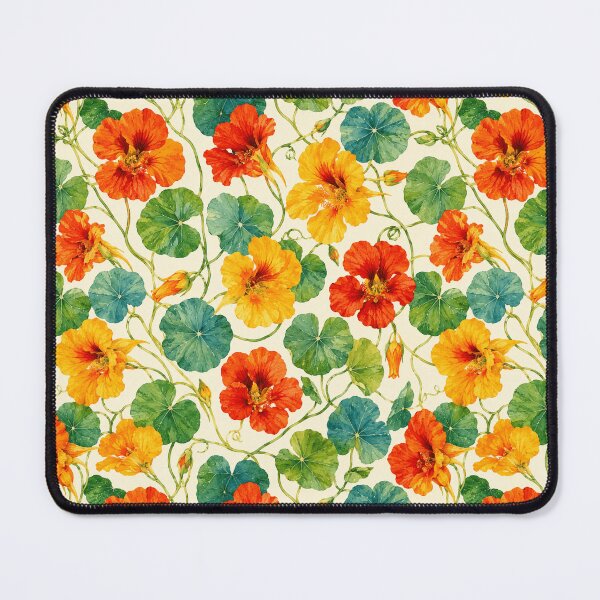 Item preview, Nasturtium Vine Watercolor Climbing Seamless Pattern designed and sold by Inkworksbyshery.
