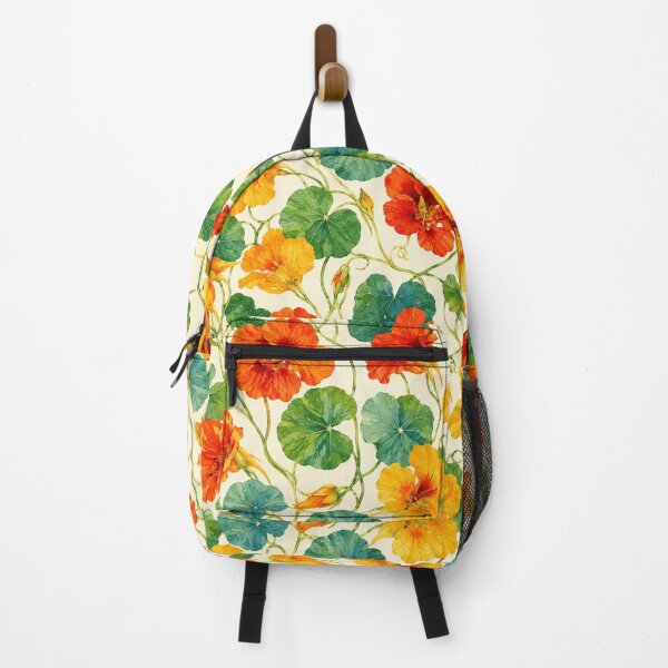 Item preview, Nasturtium Vine Watercolor Climbing Seamless Pattern designed and sold by Inkworksbyshery.