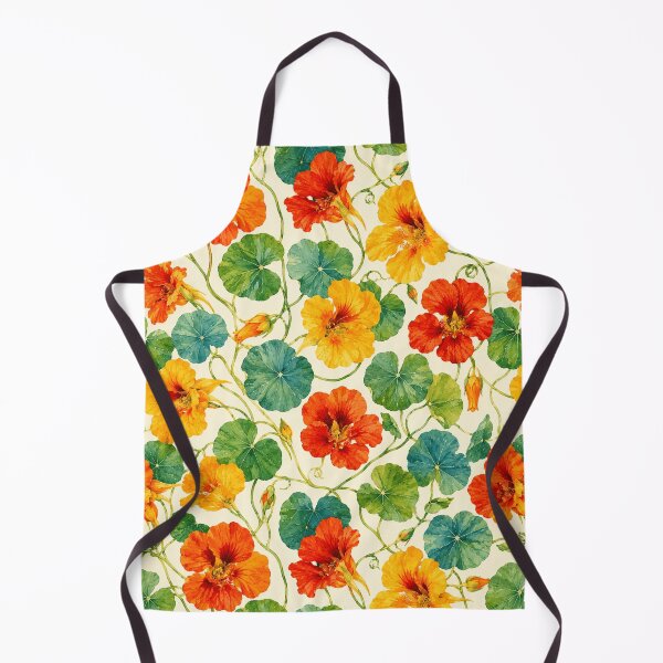 Item preview, Nasturtium Vine Watercolor Climbing Seamless Pattern designed and sold by Inkworksbyshery.