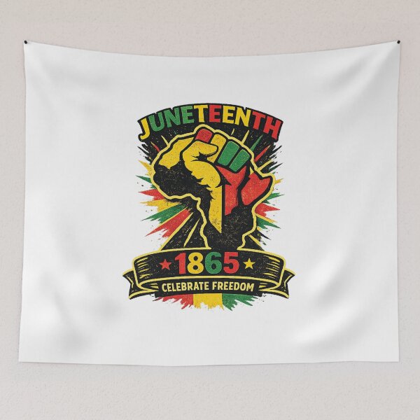 Item preview, Juneteenth 1865 African Pride Fist Map Design designed and sold by mansourhamid.