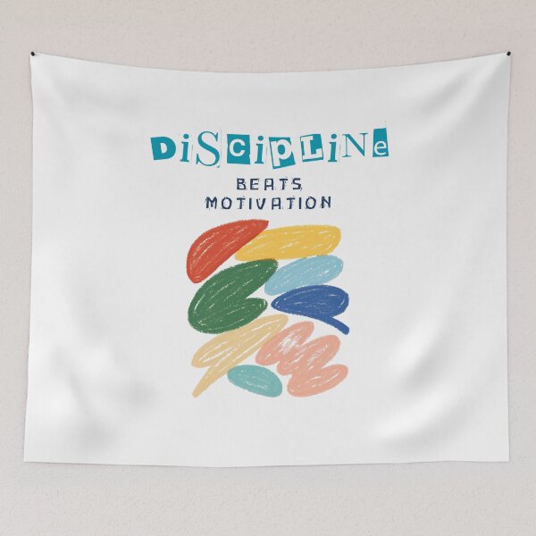 Item preview, Discipline  Beats Motivation Quote designed and sold by Road Rouch Gallery.