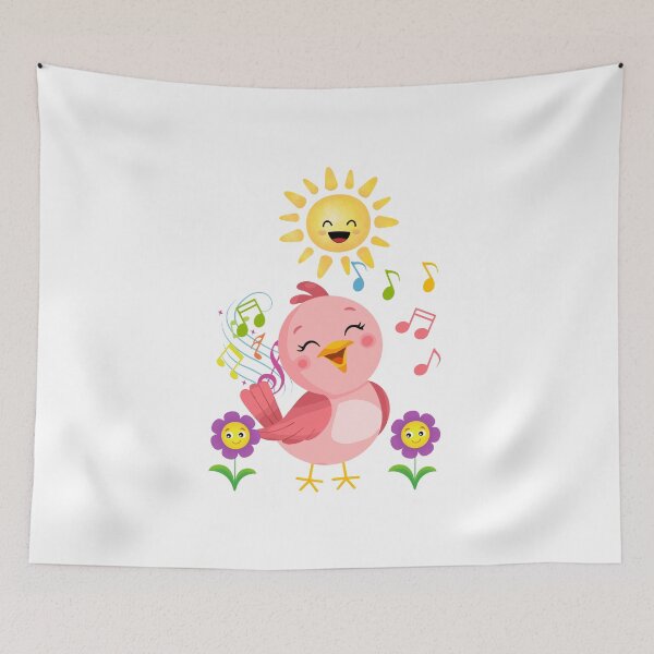 Item preview, Cute Singing Pink Bird designed and sold by yuki-hana.