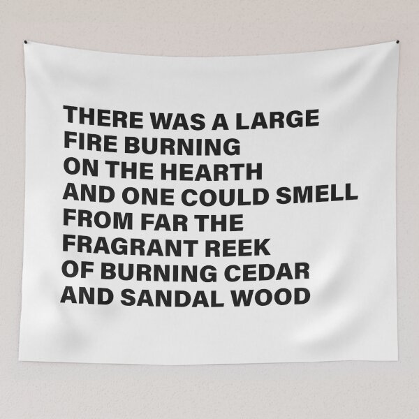 Item preview, The Fragrant Reek of Burning Cedar and Sandal Wood — The Odyssey Quote (White Version) designed and sold by LiteraryRelics.