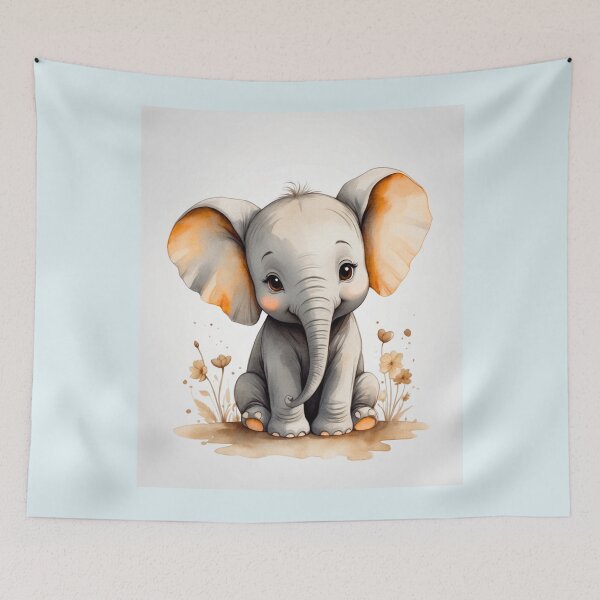 Item preview,  Minimalistic Little Sweet Elephant. Relax after a day of fun. designed and sold by NewtBoo.