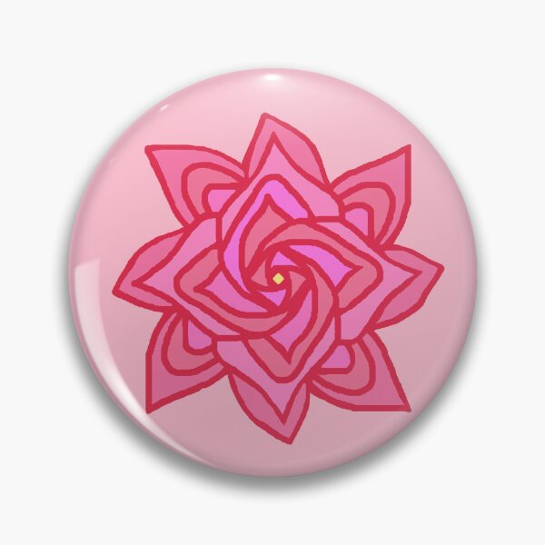 Item preview, A Single Geometrical Pink Rose Flower designed and sold by CDPrintsDesigns.